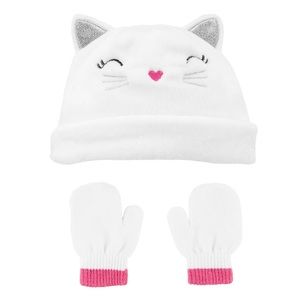 Carter’s 2 Piece Kitty Face Hat and Mitten Set
